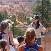 ranger talking to visitors